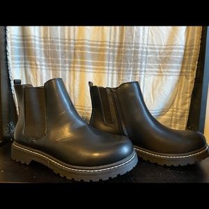 Black ankle boots never worn